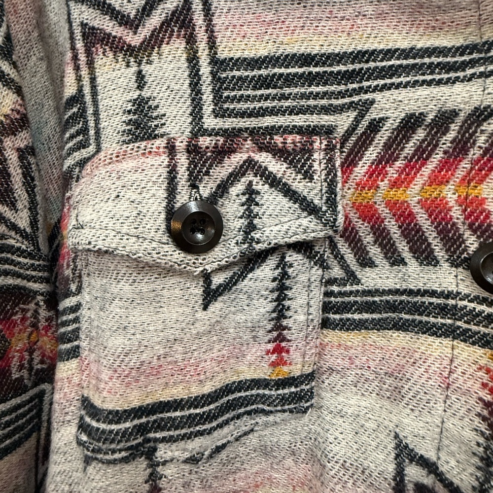 Aztec Pattern Button Down Shirt - Picture 4 of 9